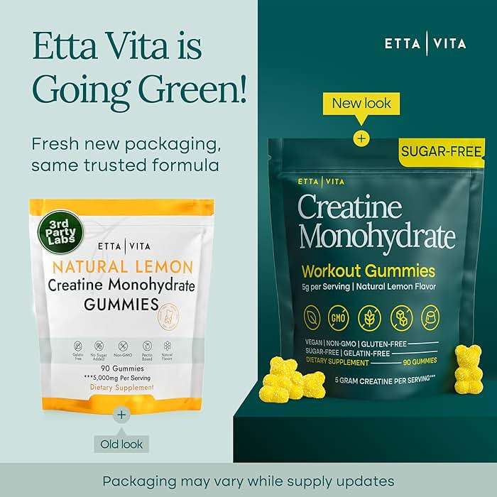 Sugar-Free Creatine Monohydrate Gummies 5gram per Serving, Potent Creatine Gummies for Women & Men, Supplement for Muscle Support, Cellular Energy & Cognitive Function [Lemon Drops Candy Flavor - Image 2