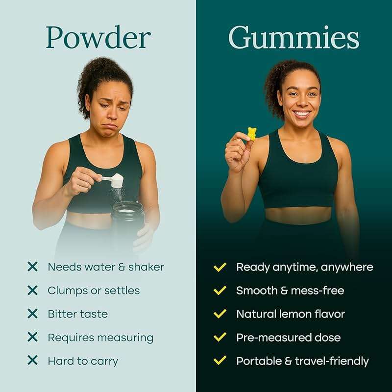 Sugar-Free Creatine Monohydrate Gummies 5gram per Serving, Potent Creatine Gummies for Women & Men, Supplement for Muscle Support, Cellular Energy & Cognitive Function [Lemon Drops Candy Flavor - Image 4