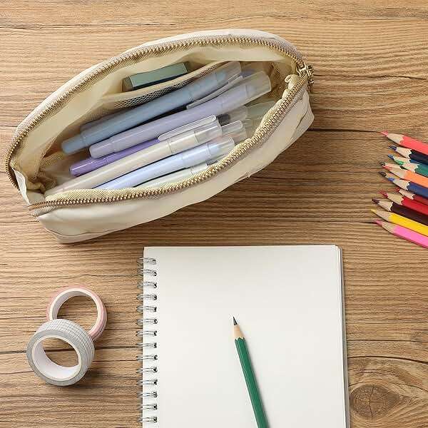 Mr. Pen- Wide-Opening Pencil Case, Triangle Design, Compact & Spacious Pencil Cases with 5 Mesh Pockets, Bag Pouch, Box Organizer for Students, School Supplies, Aesthetic Supply - Image 6