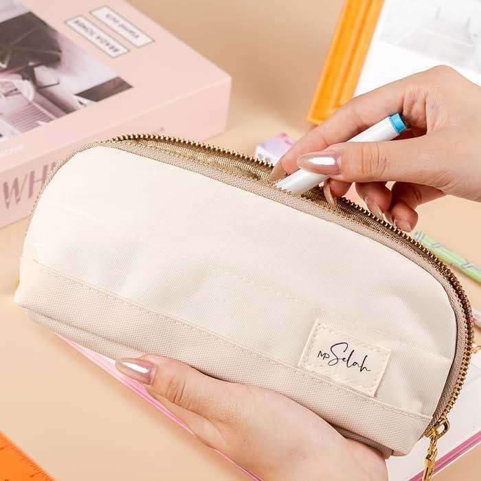 Mr. Pen- Wide-Opening Pencil Case, Triangle Design, Compact & Spacious Pencil Cases with 5 Mesh Pockets, Bag Pouch, Box Organizer for Students, School Supplies, Aesthetic Supply - Image 8