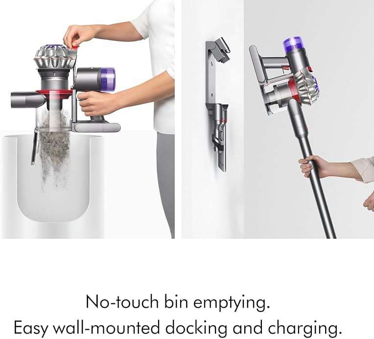 Dyson V8 Plus Cordless Vacuum, Cleans Hard Floors and Carpets, Detangles, Converts to Handheld, 115AW, 2 Power Modes, Up to 40 Minutes¹ - Image 8
