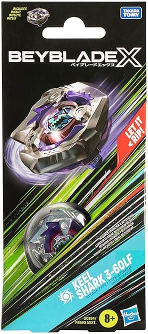 Beyblade X Keel Shark 3-60LF Booster Pack Set with Attack Type Right-Spinning Top; Battling Top Toys for 8 Year Old Boys and Girls - Image 3