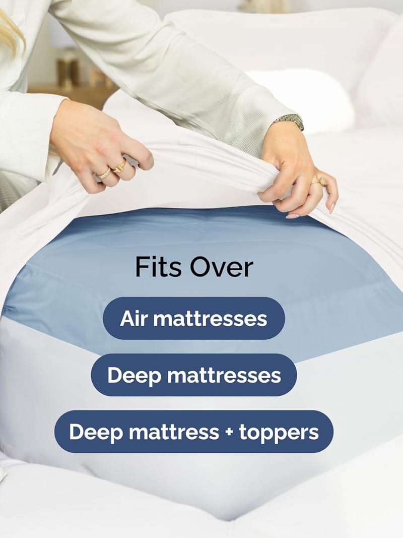 Extra Deep King Sheet Set - 6 Piece Breathable and Cooling Sheets - Hotel Luxury Bedding for Women, Men, Kids & Teens - Easy & Secure Fit - Soft and Wrinkle Free - Extra Deep Pockets - Antique White - Image 6