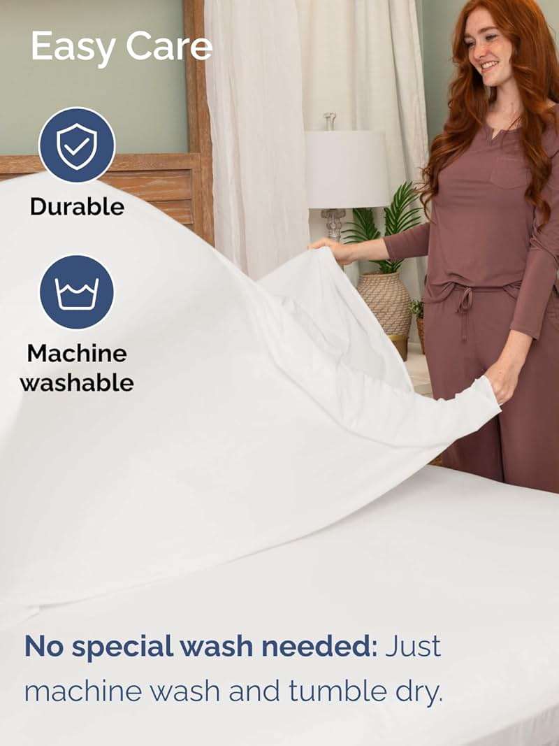 Extra Deep King Sheet Set - 6 Piece Breathable and Cooling Sheets - Hotel Luxury Bedding for Women, Men, Kids & Teens - Easy & Secure Fit - Soft and Wrinkle Free - Extra Deep Pockets - Antique White - Image 7