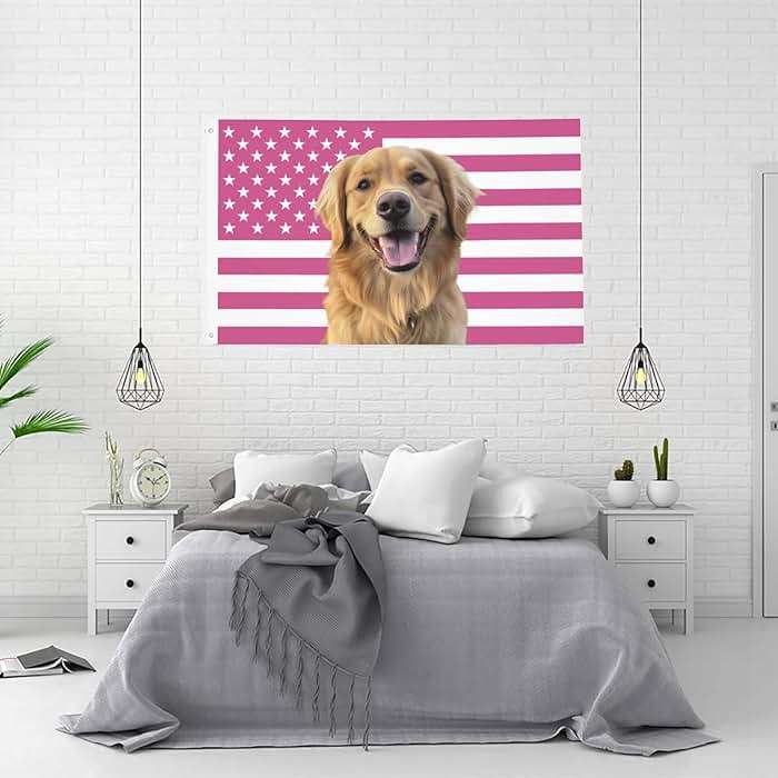 Nxwdwqa Custom Pink America Flag 3X5 Ft Personalized Flags Design Your Image Funny Tapestry Poster For Decorate Clubs Concerts Bars University Dormitories Living Rooms Bedrooms - Image 7