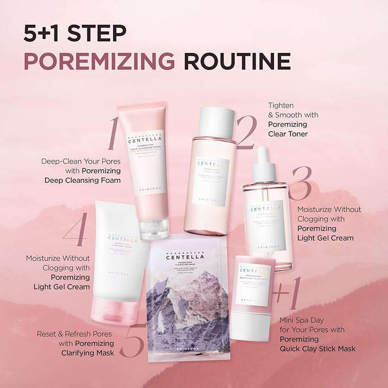 SKIN1004 Centella Poremizing Fresh Ampoule 1.69 fl.oz, 50ml, Korean Pink Serum for Enlarged Pores Minimizing with Madagascar Centella and Himalayan Pink Salt, Hydrating Facial Serum, Korean Skin Care - Image 7