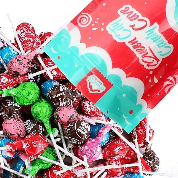 Fun Flavor Assorted Toot-sie Lollipops Bulk, Filled Chocolate Tootsy Roll Pops with Bright Fruity Flavors, by Queen City Candy Cave (1 Pound) - Image 3