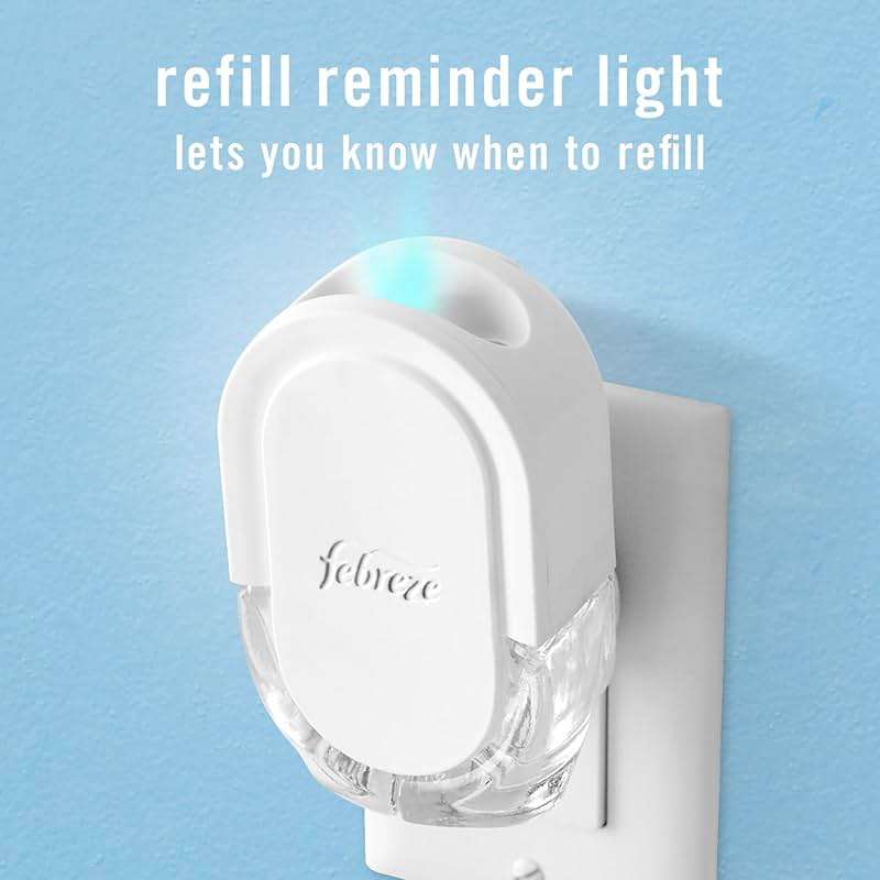 Febreze Plug In Air Freshener, Odor-Fighting Scented Oil Refill For Home, Bathroom, & Kitchen, Long Lasting, Refresh & Energize and Soothe & Restore Scents, 0.87oz Refills, 4ct (2 of Each) - Image 3