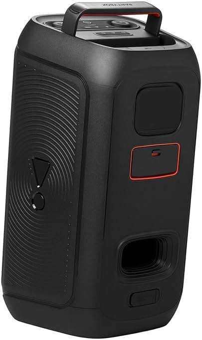 JBL PartyBox Club 120 - Portable Party Speaker with Foldable Handle, Powerful JBL Pro Sound, Futuristic lightshow, Up to 12 Hours of Play time, Splash Proof, Dual Mic & Guitar Inputs (Black) - Image 10