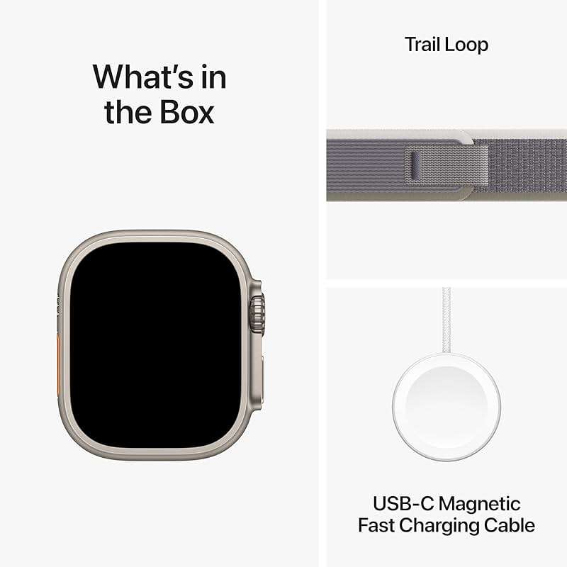 Apple Watch Ultra 2 [GPS + Cellular 49mm] Smartwatch with Rugged Titanium Case & Green/Grey Trail Loop M/L (Renewed) - Image 6