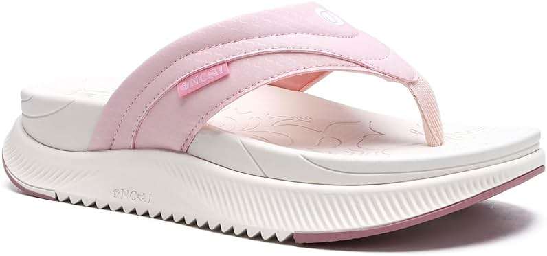 ONCAI Women's Orthotic Cushion Flip Flops Recovery Walking Sandals for Women with Arch Support Summer Comfortable Slip On Flip Flops for Womans Size 6-12 - Image 1