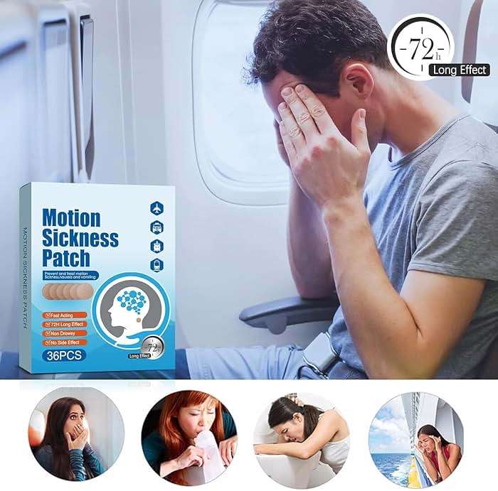 Motion Sickness Patches, 36 Count Ship EEZ Sea Sickness Patches Non Drowsy for Airplanes Cars Bus or Train, Fast Acting & 72 Hours Long Last (36 Count (Pack of 1)) - Image 5