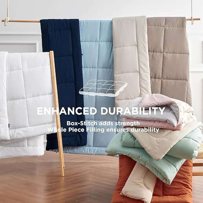Bedsure Comforters Queen Size Duvet Insert, Quilted Down Alternative Comforter, Ultra Soft Lightweight Comforter Blanket for Bed, with 8 Tabs, Machine Washable, 88x88 in, White - Image 7