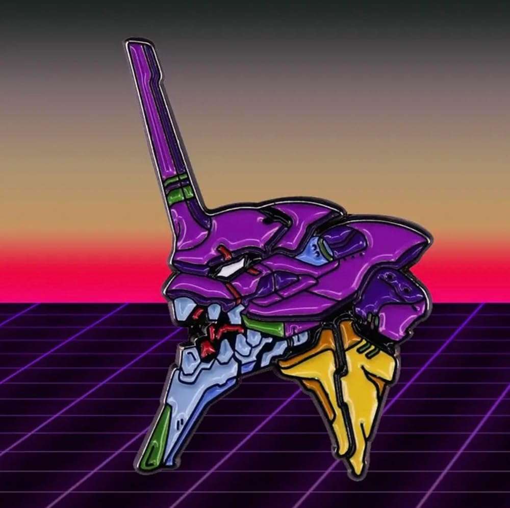 Blood Anime Evangelion EVA-01 Unit-01 1.5" Enamel Pin Badge - Image 2