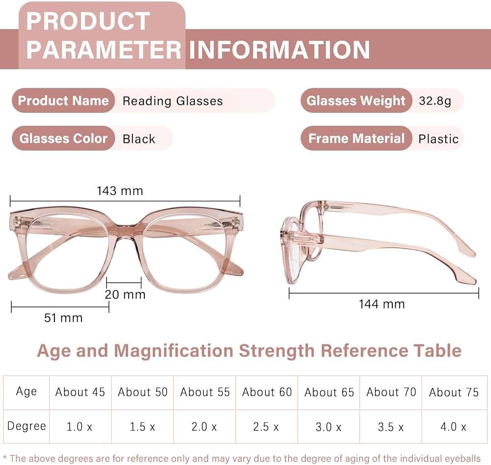 Avaeye Oversized Reading Glasses for Women Men Large Square Frame Readers Trendy Eyeglasses with Spring Hinges - Image 3