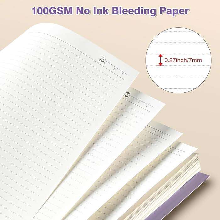 Spiral Notebook 8.5" x 11", 5 Subject Notebooks College Ruled with Removable Dividers, 300 Pages 100GSM Thick Spiral Writing Journal for Women & Men, Large A4 Lined Journal Notebooks for Work, School - Image 4