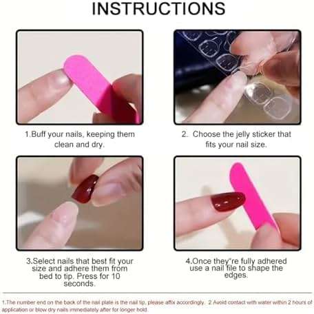 FJSMTOPl Press On Nails - Almond Fake Nails - French Tip False Nails Press ons - Medium Glue on Nails with Chrome Design - for Women Stick on Nail 24Pcs - Image 7