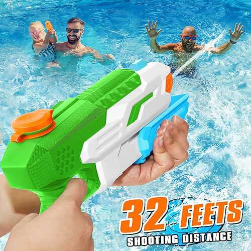 600cc Water Gun for Kids Adults：6 Pack Squirt Blasters Super Water Gun Soaker with Long Range High Capacity for Boys Girls Summer Swimming Pool Beach Outdoor Water Fighting Play Toys Party Favors - Image 6