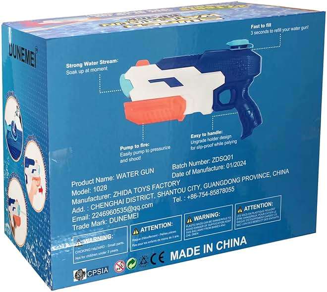 600cc Water Gun for Kids Adults：6 Pack Squirt Blasters Super Water Gun Soaker with Long Range High Capacity for Boys Girls Summer Swimming Pool Beach Outdoor Water Fighting Play Toys Party Favors - Image 9