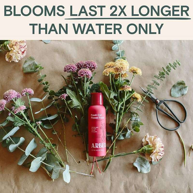 Arber Fresh Cut Flower Food – Floral Preservative & Nutrient Mix for Fresh Cut Flowers – Quick Dip, Vase Spray & Crystal Flower Care – Rose Food & Plant Supplies – 4 fl oz Liquid Formula - Image 3