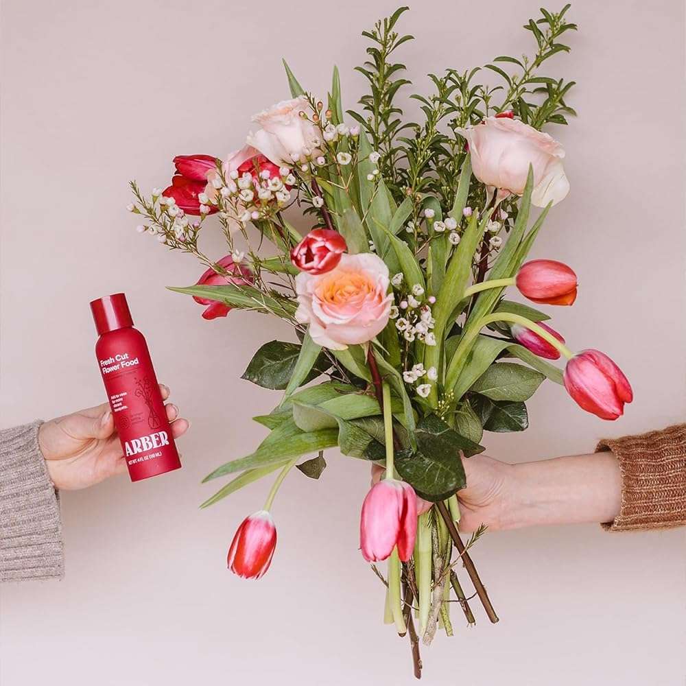 Arber Fresh Cut Flower Food – Floral Preservative & Nutrient Mix for Fresh Cut Flowers – Quick Dip, Vase Spray & Crystal Flower Care – Rose Food & Plant Supplies – 4 fl oz Liquid Formula - Image 6
