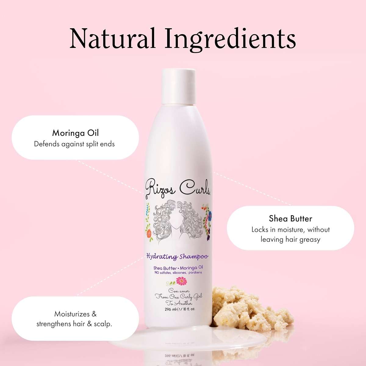 Rizos Curls Wash Day Bundle – Hydrating Shampoo & Deep Conditioner Set with Shea Butter for Every Curl Pattern 1a-4c – Gently Cleanses, Moisturizes, Softens & Adds Shine – Sulfate & Paraben Free - Image 3