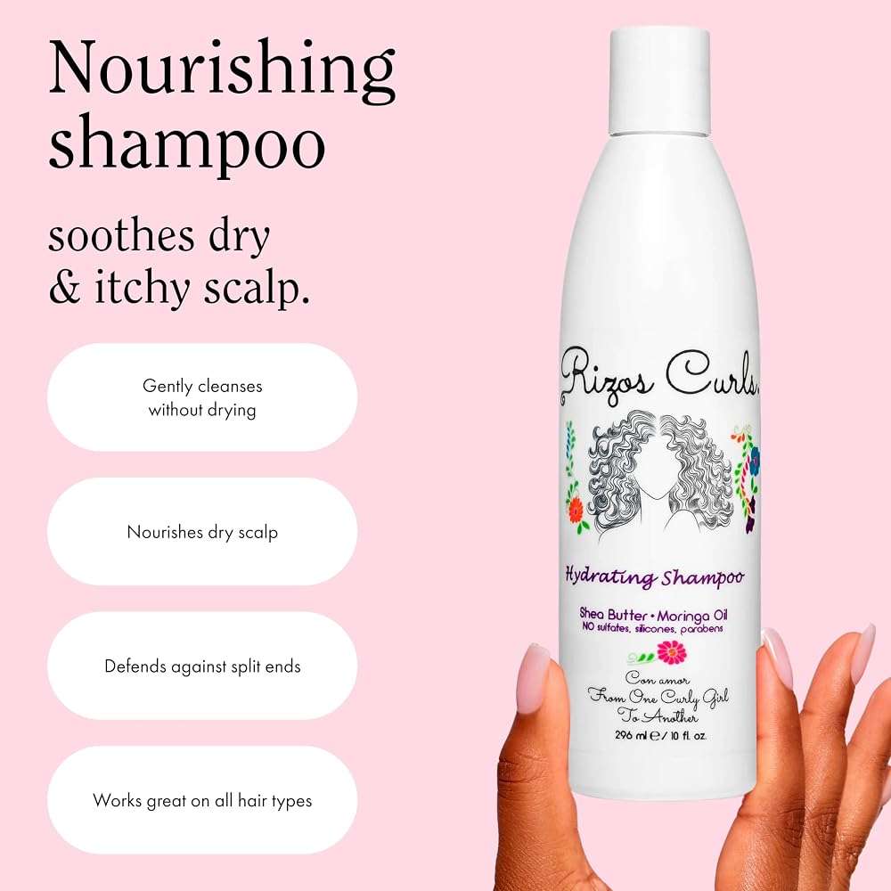 Rizos Curls Wash Day Bundle – Hydrating Shampoo & Deep Conditioner Set with Shea Butter for Every Curl Pattern 1a-4c – Gently Cleanses, Moisturizes, Softens & Adds Shine – Sulfate & Paraben Free - Image 4