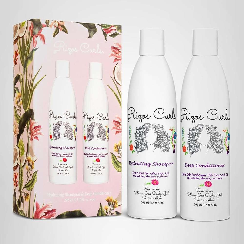 Rizos Curls Wash Day Bundle – Hydrating Shampoo & Deep Conditioner Set with Shea Butter for Every Curl Pattern 1a-4c – Gently Cleanses, Moisturizes, Softens & Adds Shine – Sulfate & Paraben Free - Image 9