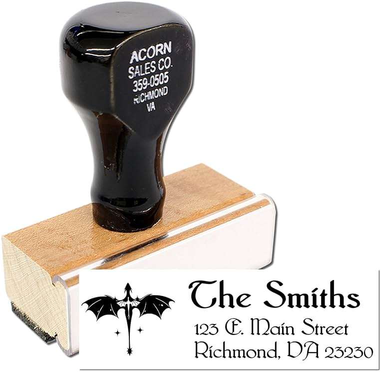 Custom Home Rubber Stamper - Fierce Scar Flying Dragon Design, Ideal for Personalizing Documents, 7/8 X 2-1/4 Size, Wood Handle, Uses Ink Pad - Unique Flying Dragon Rubber Stamp - Image 2