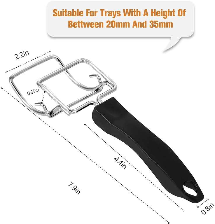 Dimber Tray Extractor for Air Fryer - Grills Extractor for Kitchen Oven - Each Holds Up to 10 lbs - Oven Rack Puller - Air Fryer Accessories - Tray/Grill Push, Pull and Lift Tools (1-Pack) - Image 2