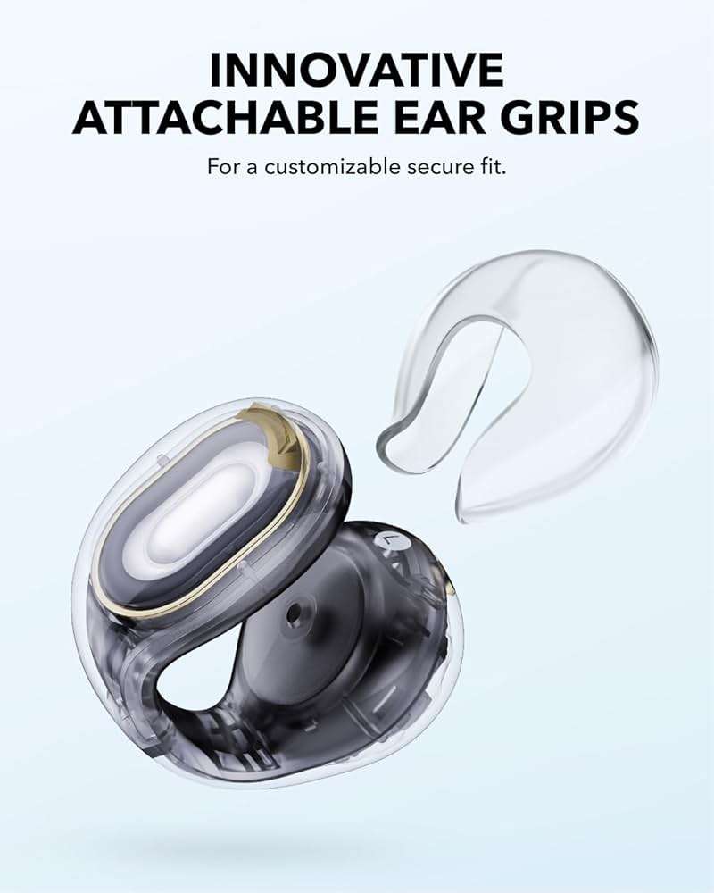 Soundcore C30i by Anker, Open-Ear Earbuds, Clip-On Headphones, Lightweight Comfort, Stable Fit, Firm-Shell Design, Attachable Ear Grips, Big Drivers for Clear Audio, 30H Play, IPX4 Water-Resistant - Image 3