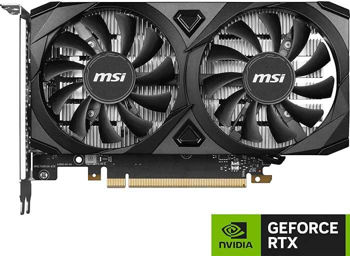 msi Gaming RTX 3050 Ventus 2X 6G OC Graphics Card (NVIDIA RTX 3050, 96-Bit, Boost Clock: 1492 MHz, 6GB GDDR6 14 Gbps, HDMI/DP, Ampere Architecture) - Image 2