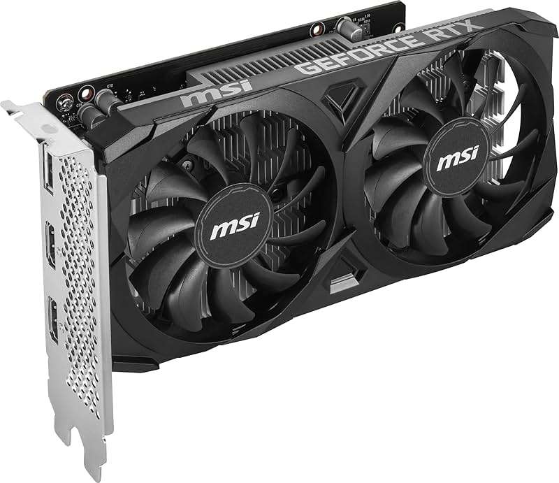 msi Gaming RTX 3050 Ventus 2X 6G OC Graphics Card (NVIDIA RTX 3050, 96-Bit, Boost Clock: 1492 MHz, 6GB GDDR6 14 Gbps, HDMI/DP, Ampere Architecture) - Image 4