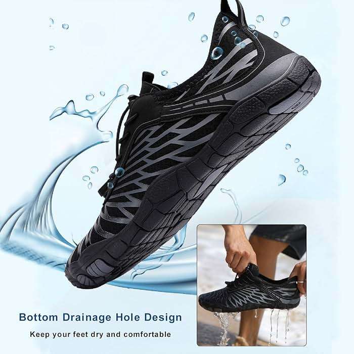 Hike Barefoot Shoes for Women Men with Wide Toe Box, Healthy & Non-Slip Breathable Barefoot Water Shoes Beach Pool Aqua Swim Surf Hiking Walking Shoes - Image 4