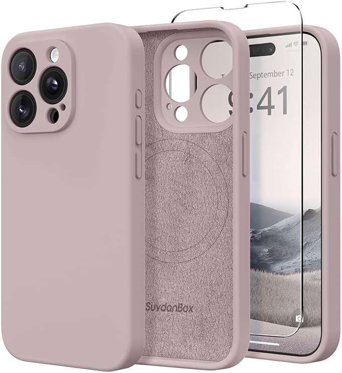 SuydanBox Magnetic for iPhone 13 Pro Max Case, Compatible with MagSafe, [Full Camera Protection][Screen Protector] Silicone Shockproof Protective Phone Case for iPhone 13 Pro Max 6.7", Hazel - Image 1