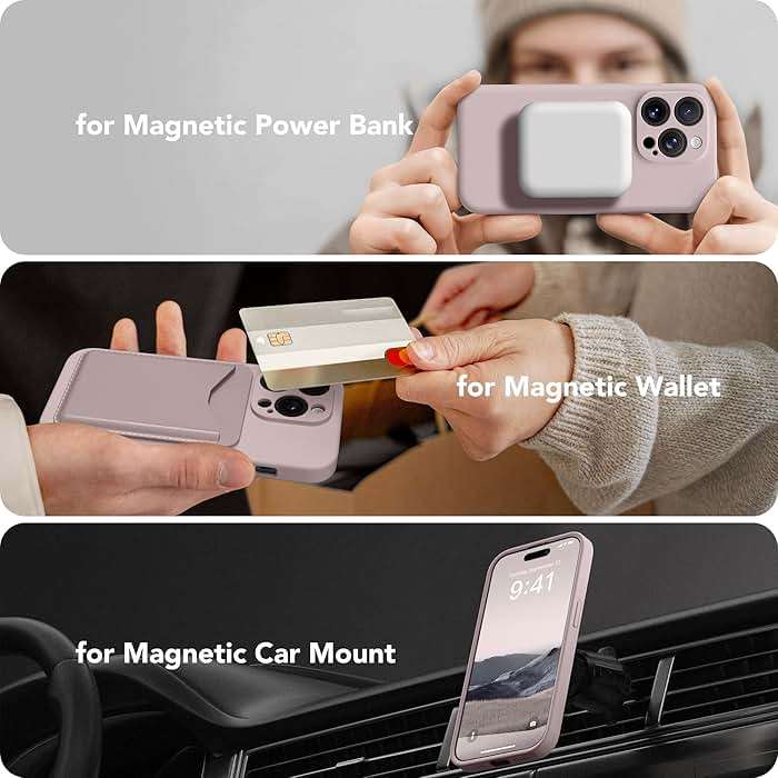 SuydanBox Magnetic for iPhone 13 Pro Max Case, Compatible with MagSafe, [Full Camera Protection][Screen Protector] Silicone Shockproof Protective Phone Case for iPhone 13 Pro Max 6.7", Hazel - Image 5