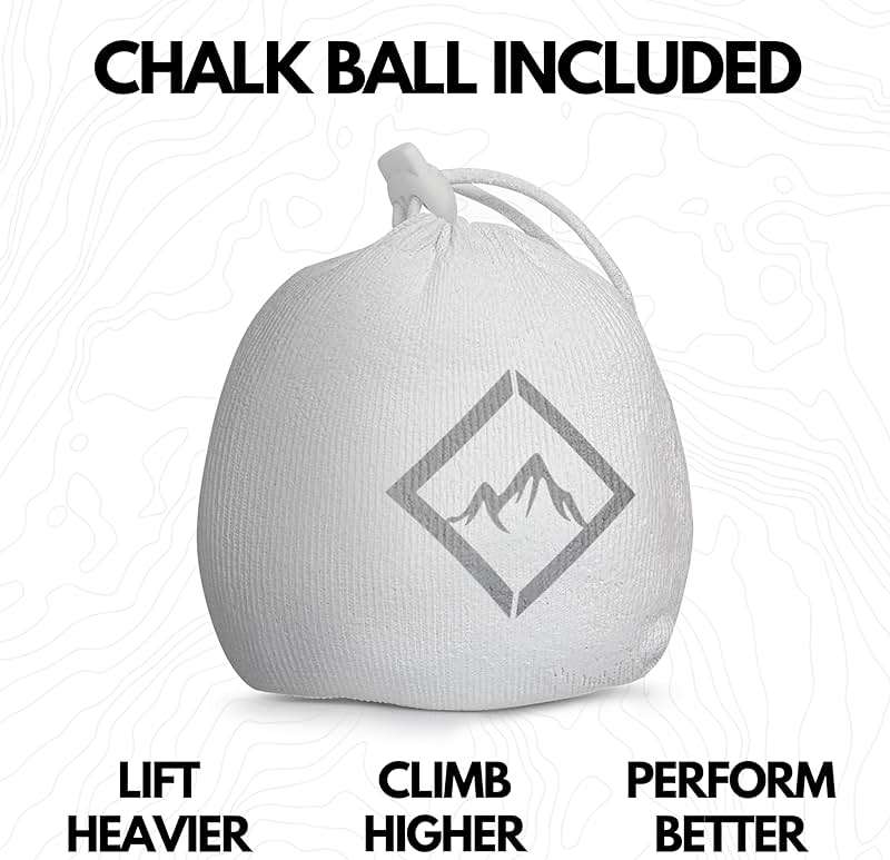 Chalk Bag + Refillable Chalk Ball - Iconic Topographical Map, Draw String Closure, 2 Zippered Pockets, & Brush Holder - Climbing Chalk Bag for Rock Climbing, Bouldering, Weightlifting, Gymnastics - Image 3