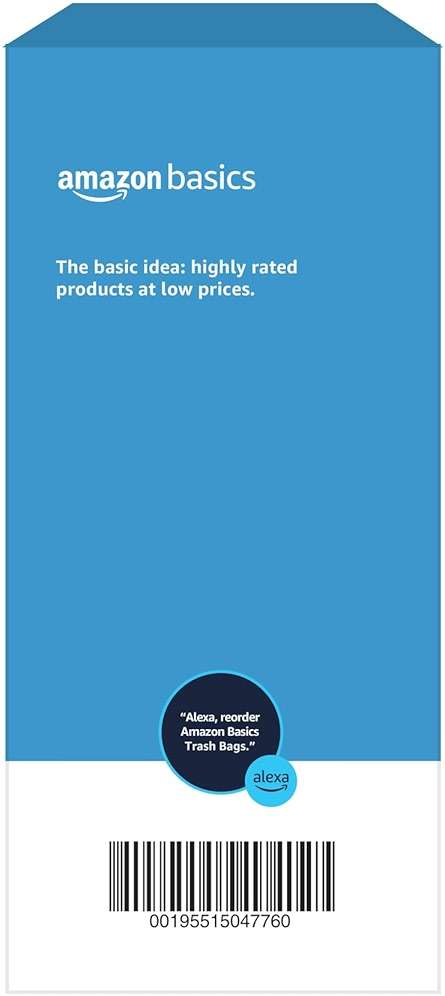 Amazon Basics 39 Gallon Lawn & Leaf Heavy Duty Drawstring Trash Bags, 20% Post Consumer Recycled, 40 Count, Black - Image 4