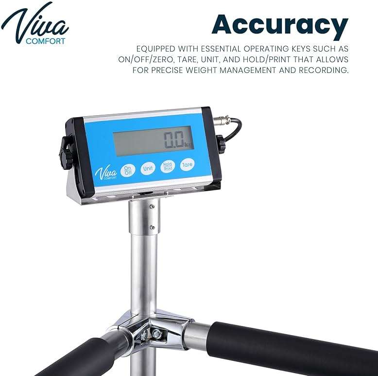 VivaComfort Medical Grade Digital Scale with Handles for Elderly, Bariatric Physician Scales, 660 lb / 300 kg Weight Capacity - Image 2