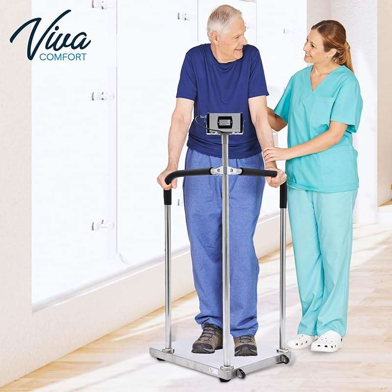 VivaComfort Medical Grade Digital Scale with Handles for Elderly, Bariatric Physician Scales, 660 lb / 300 kg Weight Capacity - Image 7