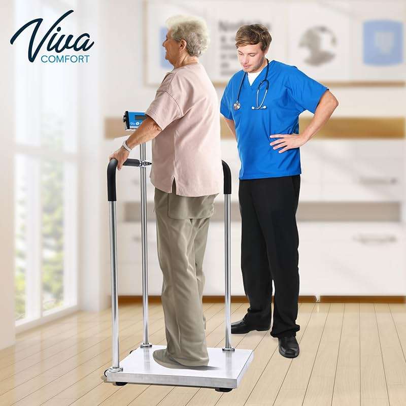 VivaComfort Medical Grade Digital Scale with Handles for Elderly, Bariatric Physician Scales, 660 lb / 300 kg Weight Capacity - Image 8