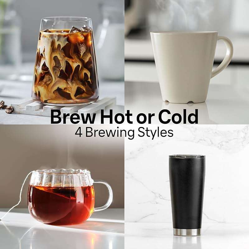Braun MultiServe Plus 10-Cup Drip Coffee Maker - Hot & Cold Multi-Serve Brewer with Timer and Auto Start, Hot Water Dispenser, Over Ice Function, Stainless Steel & Pod-Free Design, KF9370SI - Image 5