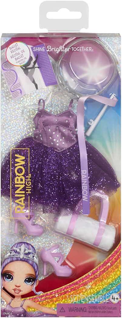 Rainbow High Fashion Pack, Ballet Recital Includes 1 Full Ballet Outfit, Shoes, Jewelry and Play Accessories. Mix & Match with Other Packs to Create Tons of Fun Looks. Kids Toy Gift Ages 4-12 Years﻿ - Image 3