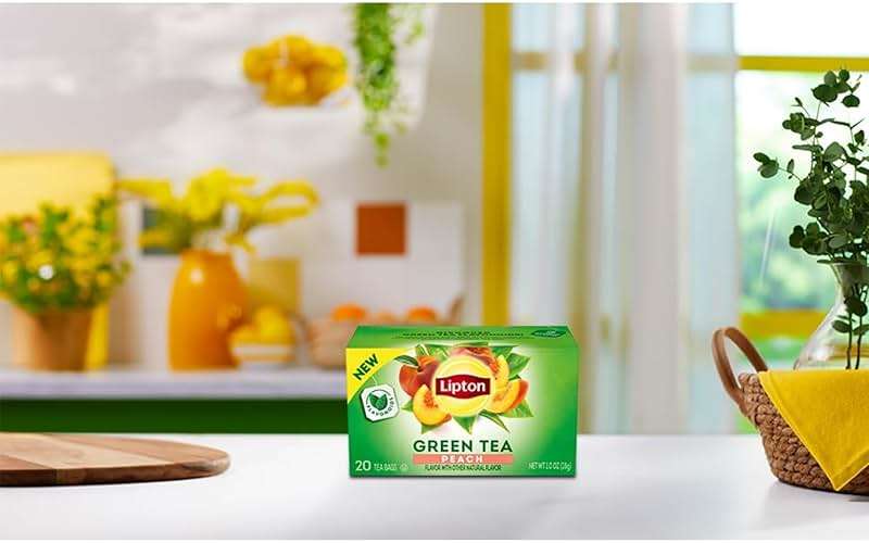 Lipton Peach Green Tea 6-Pack Flavored Tea Bags with Caffeine and Flavonoids, 120 Count Unsweetened Hot or Iced Tea Bags for Tea Lovers, Rainforest Alliance Certified - Image 10
