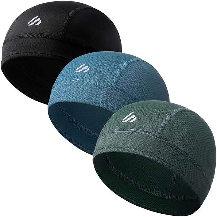 3 Pieces Skull Cap Helmet Liner, Cooling Hat Welding Cycling Beanies Head wrap for Men Women Hard Hat Durags - Image 1