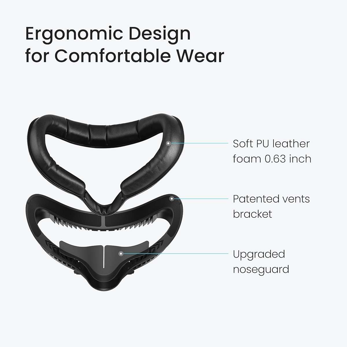 KIWI design Face Cover Pad & Facial Interface for Oculus/Meta Quest 2 Accessories, Enhance VR Comfort - Image 4