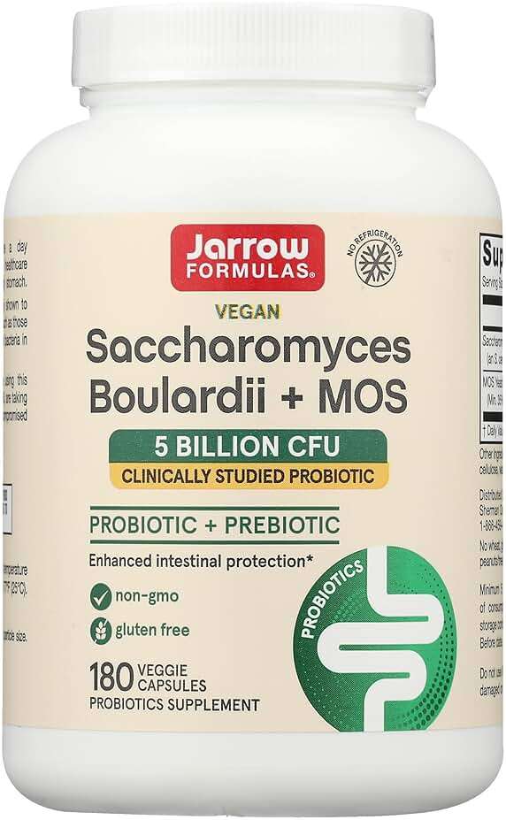 Jarrow Formulas Saccharomyces Boulardii Probiotics + MOS 5 Billion CFU Probiotic Yeast & Nature's Bounty Acidophilus Probiotic, Daily Probiotic Supplement, Supports Digestive Health, 1 Pack - Image 2