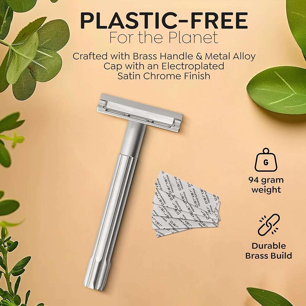 Parker Safety Razor, The SOLOEDGE – Single Edge Razor with Magnetic Head & 100 Platinum SE Blades – Precision Shaving, Reusable & Plastic-Free Razor for Men & Women - Image 4