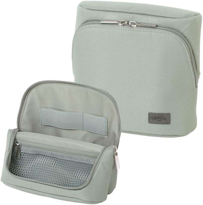 ソニック(Sonic) Sonic Utlim Sma-Sta Ash Wide Mobile Standing Case, Workspace Bag, Converts Into Stand for Smartphone, Stationery, Tech Accessories, Makeup Brush Holder, and More, UT-8655-GL, Moss Grey - Image 1