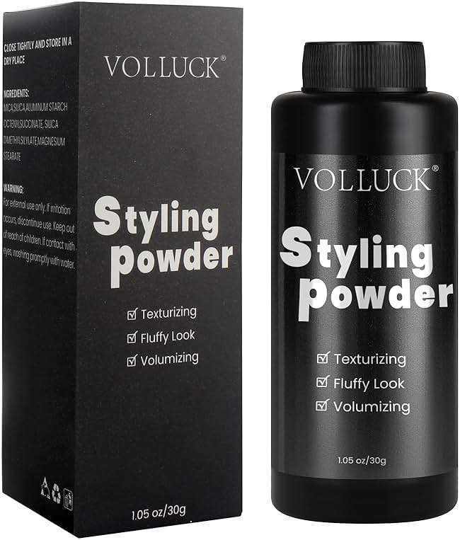 VOLLUCK Hair Texture Powder, 1.05 Oz (30 g) Instant Volume Styling Powder for Men and Women, Non-Greasy Hair Styling Product for All Hairstyles - Image 1